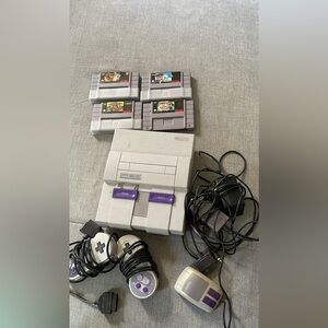 Super Nintendo SNES with Games